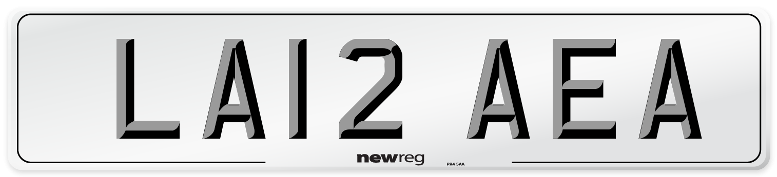 LA12 AEA Number Plate from New Reg